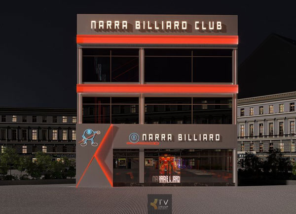 Thiết kế thi công Bida - Club Billiards - Mặt tiền