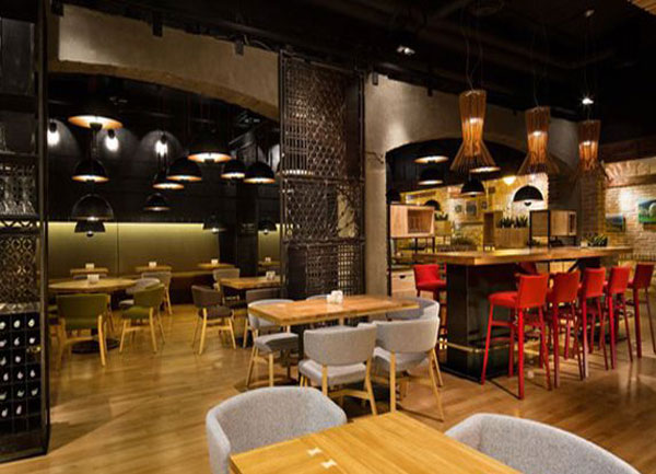 Thiết kế nội thất nhà hàng phong cách công nghiệp hiện đại Industrial Style