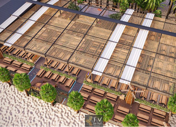 Thiết kế nhà hàng phong cách mở Garden