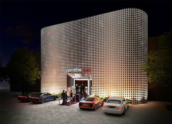 Thiết kế thi công mặt tiền quảng cáo công trình Bar Club