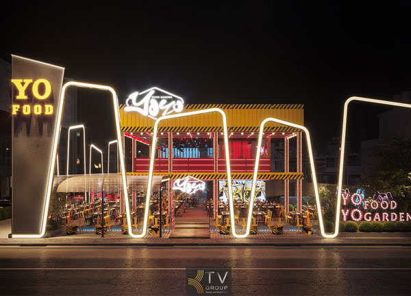 Thiết kế thi công nhà hàng phong cách Beer Food Garden