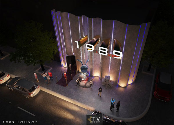 Thiết kế mặt tiền quảng cáo Lounge Bar