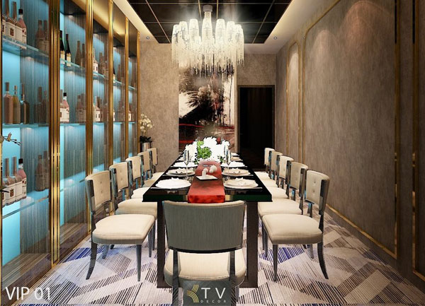 Thiết kế nội thất phòng Vip nhà hàng đẹp