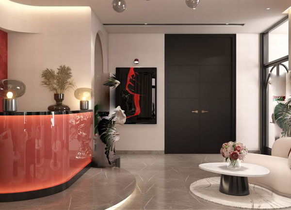 Mẫu Thiết kế Sảnh Khách Sạn Chủ Đề Tình Yêu Sang Trọng