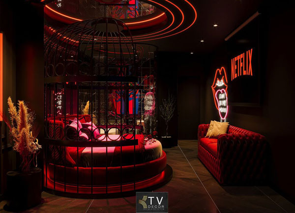 Thiết kế thi công khách sạn tình yêu phong cách Netflix & Chill – phá cách, quyến rũ và riêng tư
