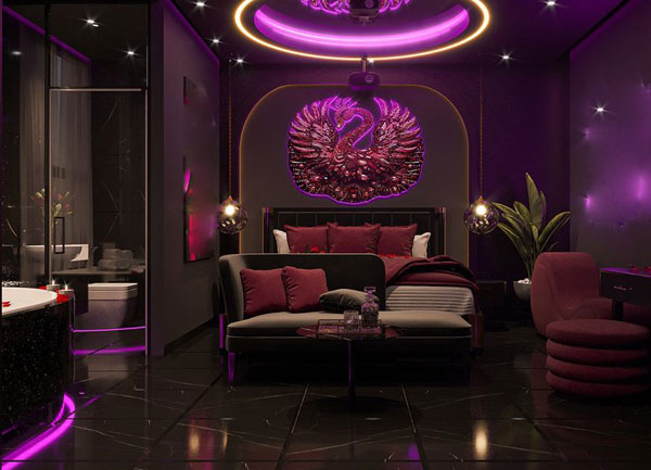 Thiết Kế Phòng Khách Sạn Chủ Đề Tình Yêu Sang Trọng