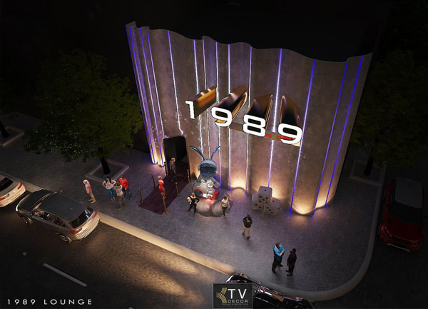 1989 Lounge – Báo giá thiết kế mặt tiền lounge hiện đại