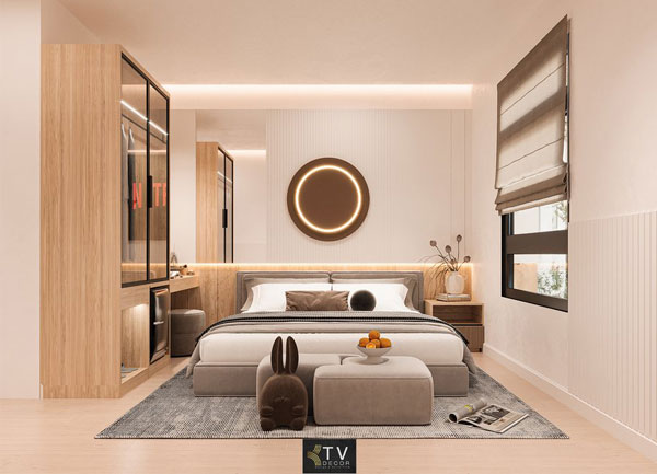 Thiết kế phòng khách sạn lãng mạn mang concept tối giản sang trọng