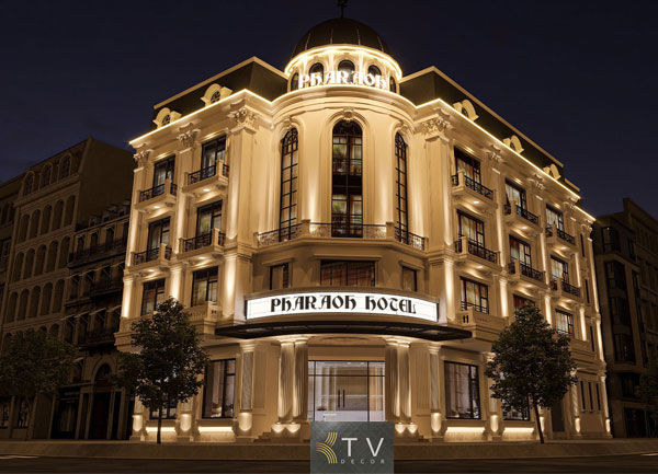 Dự Án Thiết Kế Thi Công Mặt Tiền Khách Sạn Lãng Mạn Phong Cách Châu Âu Cổ Điển