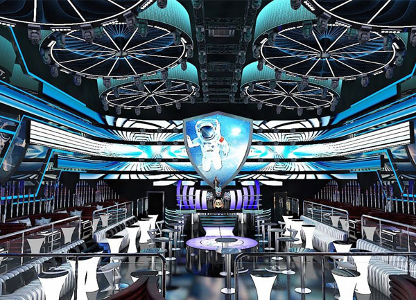 Thiết kế thi công Bar Club phong cách Futuristic Nightclub