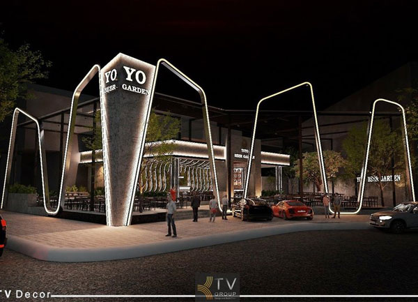 Thiết kế thi công YOYO Beer Garden TP.HCM | Không gian mở hiện đại
