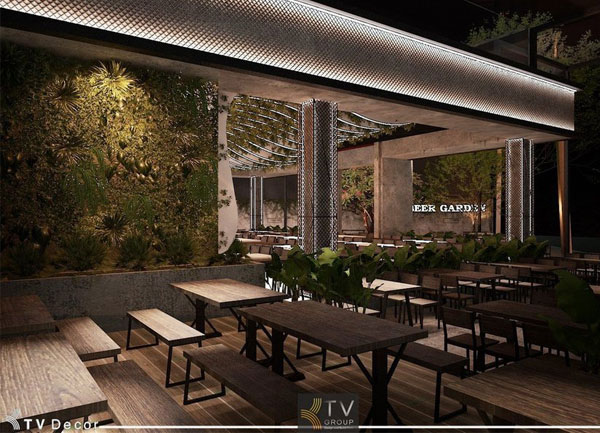 Thiết kế thi công YOYO Beer Garden TP.HCM | Không gian mở hiện đại