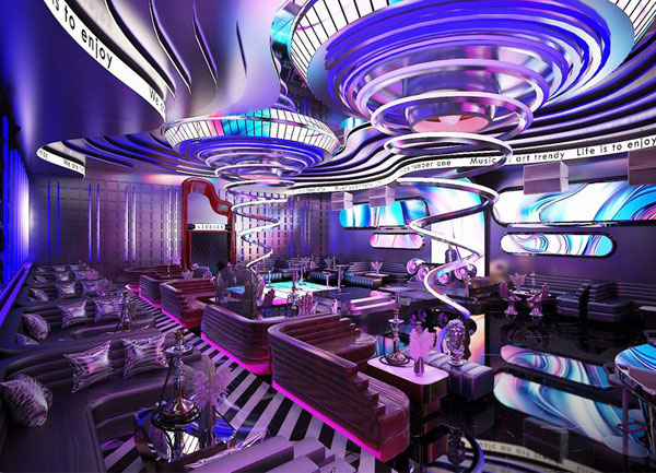 Thiết Kế Thi Công LIGHTING Lounge Bar Nightlife Hiện Đại