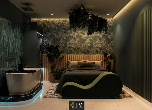 Thi công khách sạn tình yêu concept Tropical – Không gian riêng tư đầy cảm xúc