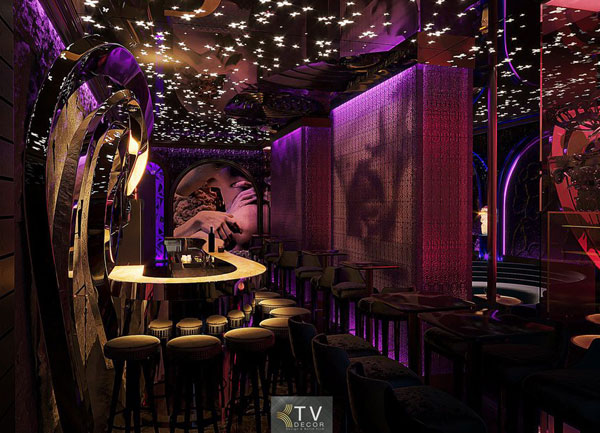 Thiết Kế Thi Công Lounge Bar Mini 100m² Tại TP.HCM | Bố Cục Hai Bên Ấn Tượng