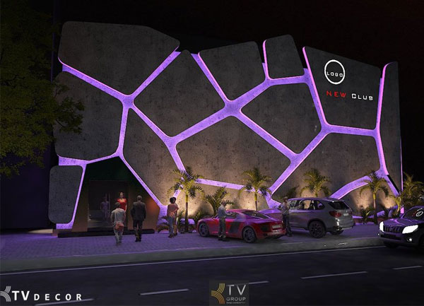 Thiết Kế Thi Công Bar Club Tại Bình Dương Mặt Tiền Ấn Tượng