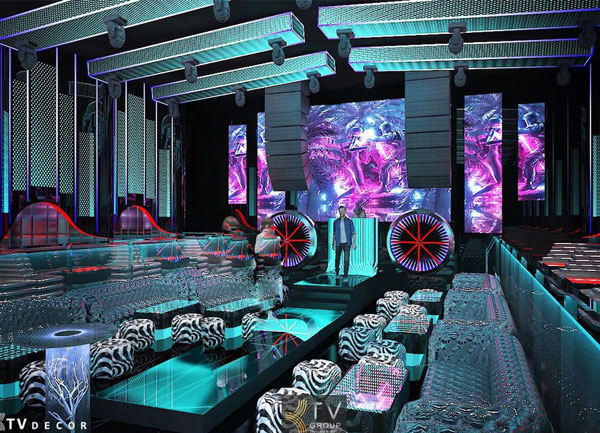 Thiết kế thi công Lounge Bar Biên Hòa Đồng Nai Sân khấu LED DJ