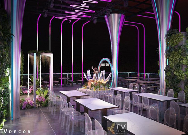 Thiết kế thi công Beer Garden khung thép không gian mở TPHCM