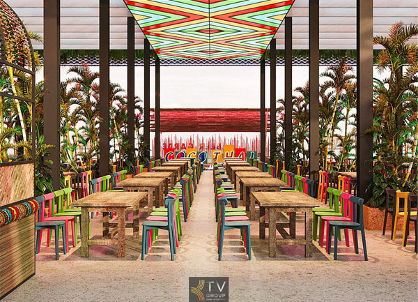 Thiết Kế Nhà Hàng Coco Garden Phong Cách Thái | Không Gian Trung Tâm Nổi Bật