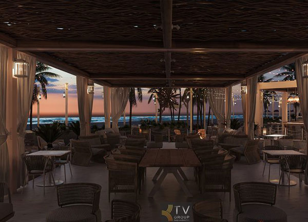 Thiết Kế Nhà Hàng View Biển Beach Restaurant Club Với Góc Trung Tâm Lounge Đẳng Cấp