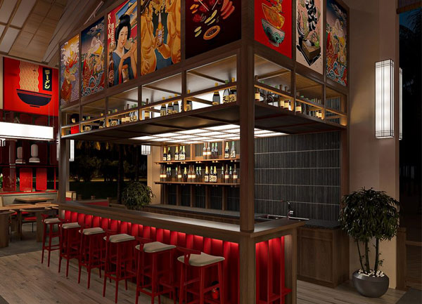 Thiết Kế Nhà Hàng Nhật BBQ Japan Garden | Góc Quầy Bar Phong Cách Nhật