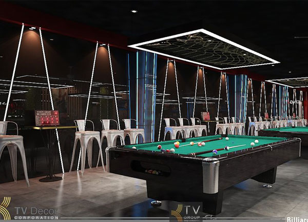 Thiết Kế Thi Công Bida Billiards Club Hiện Đại Chuẩn Kinh Doanh