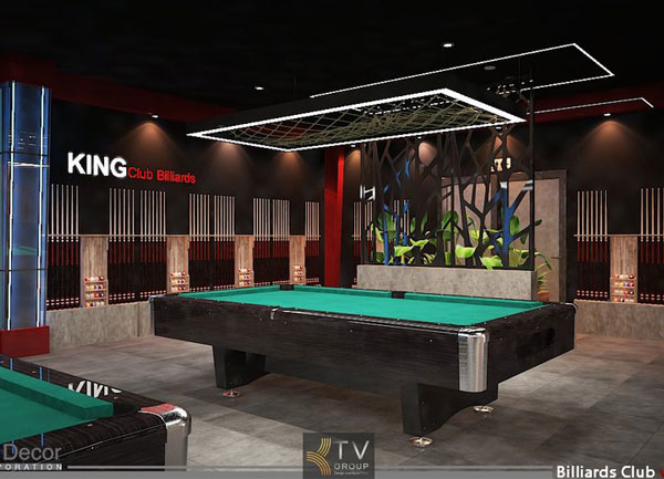 Thiết Kế Thi Công CLB Bida Billiards Cao Cấp Chuẩn Thi Đấu