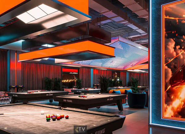 Thiết Kế Thi Công Bida Billiards 10 Bàn 350m² Phong Cách Lounge