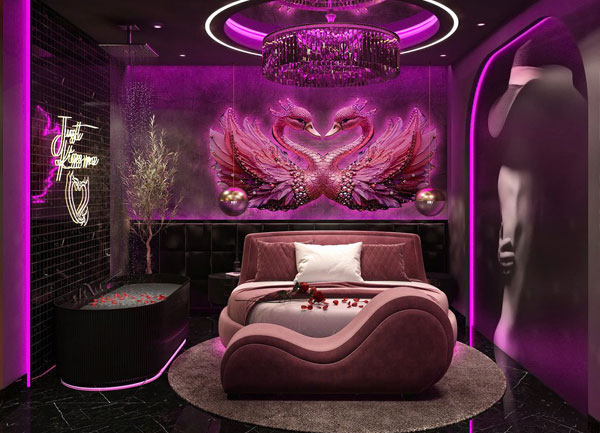 KTV Decor thiết kế thi công khách sạn tình yêu đậm chất lãng mạn