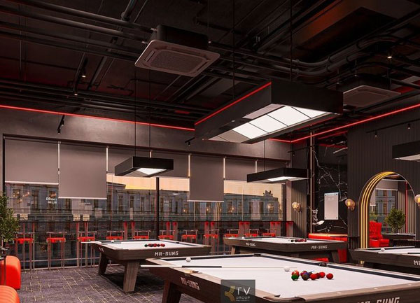 Thiết Kế Thi Công Bida Billiards Tầng 1 350m² | NARRA BILLIARDS Bình Thạnh