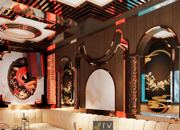 Thiết kế karaoke KTV phong cách Á Đông hiện đại tại TPHCM