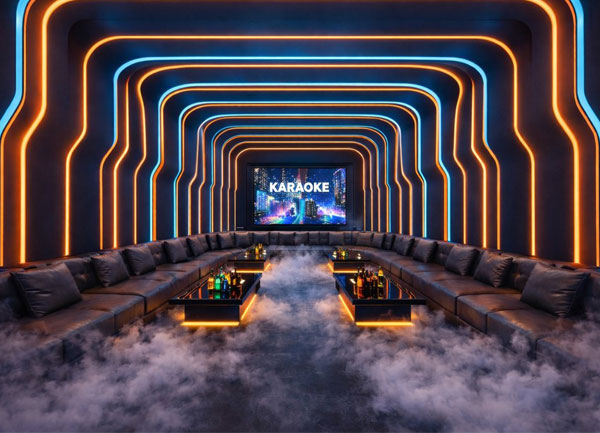 Thiết Kế Karaoke Futuristic Light Frame Cao Cấp Tại Đắk Lắk