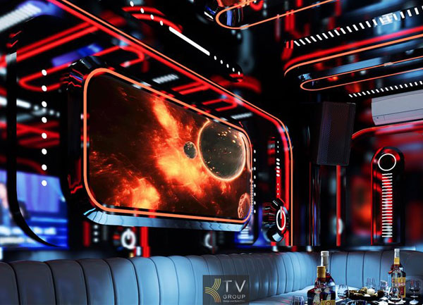 Thiết Kế Karaoke Futuristic Galaxy Hiện Đại Tại Hậu Giang
