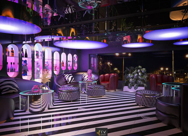 Thiết kế sảnh karaoke tại TP.HCM – Sảnh KTV futuristic luxury hút khách