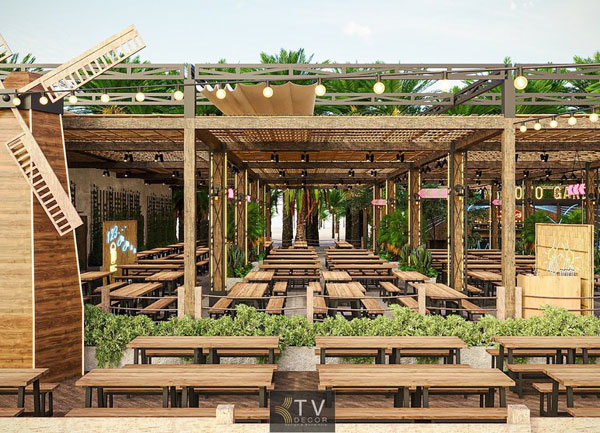 Dự án nhà hàng Beer Garden phong cách rustic – gần gũi thiên nhiên, hòa mình với biển