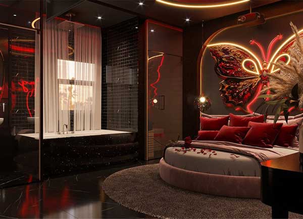 Thiết kế khách sạn chủ đề tình yêu Concept Butterfly Dream