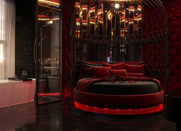 Thiết kế khách sạn chủ đề tình yêu  phong cách Dark Rose