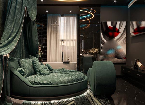 Thiết Kế Phòng Khách Sạn Chủ Đề Tình Yêu Phong Cách Hiện Đại
