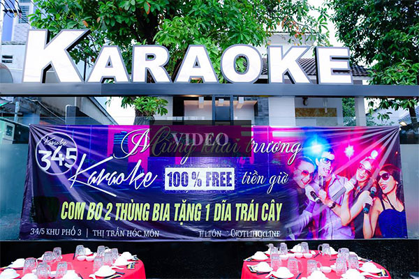 Thi công karaoke bình dân rẻ đẹp,345 Karaoke Hóc Môn TPHCM